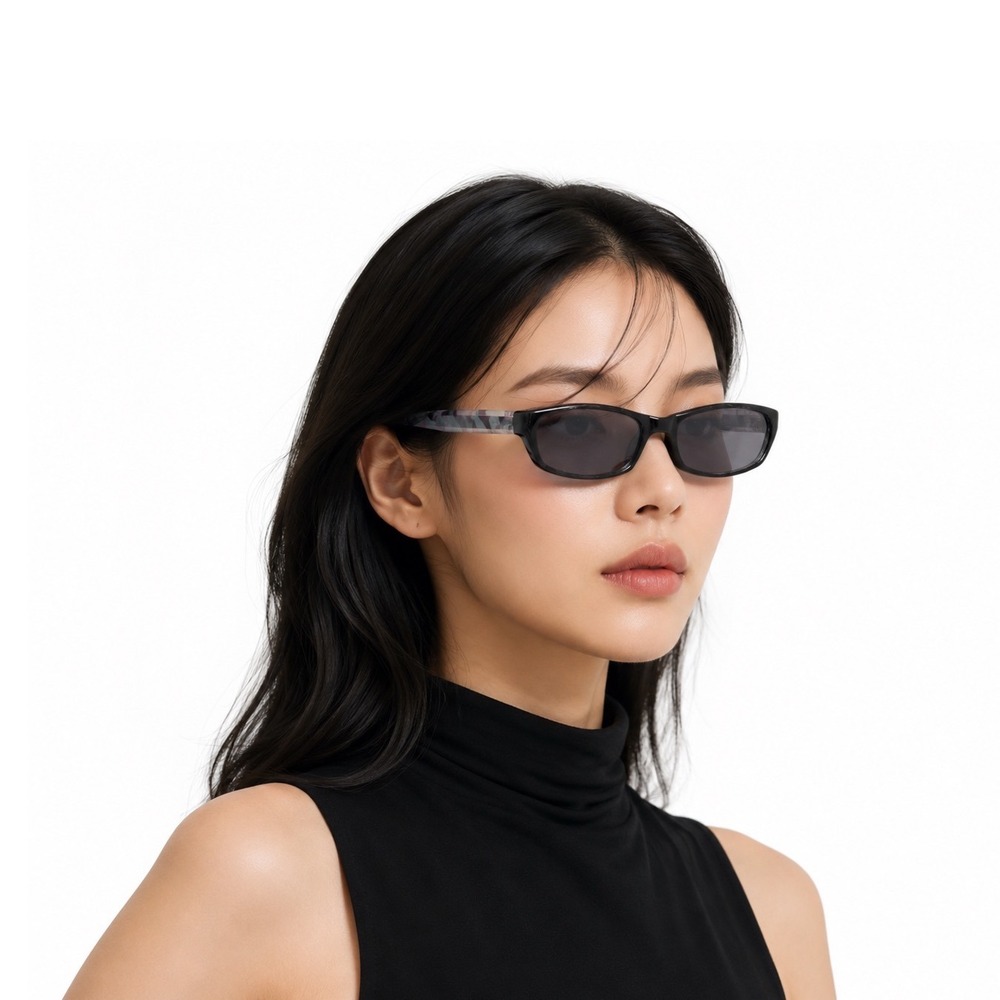 Gamma Ray Optics Sun Readers +1.75 Black Geometric Rectangular Sunglasses 104-54